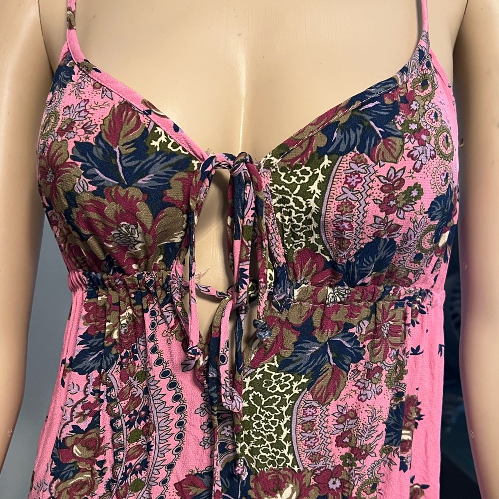 Betsey Johnson Pink floral summer dress medium